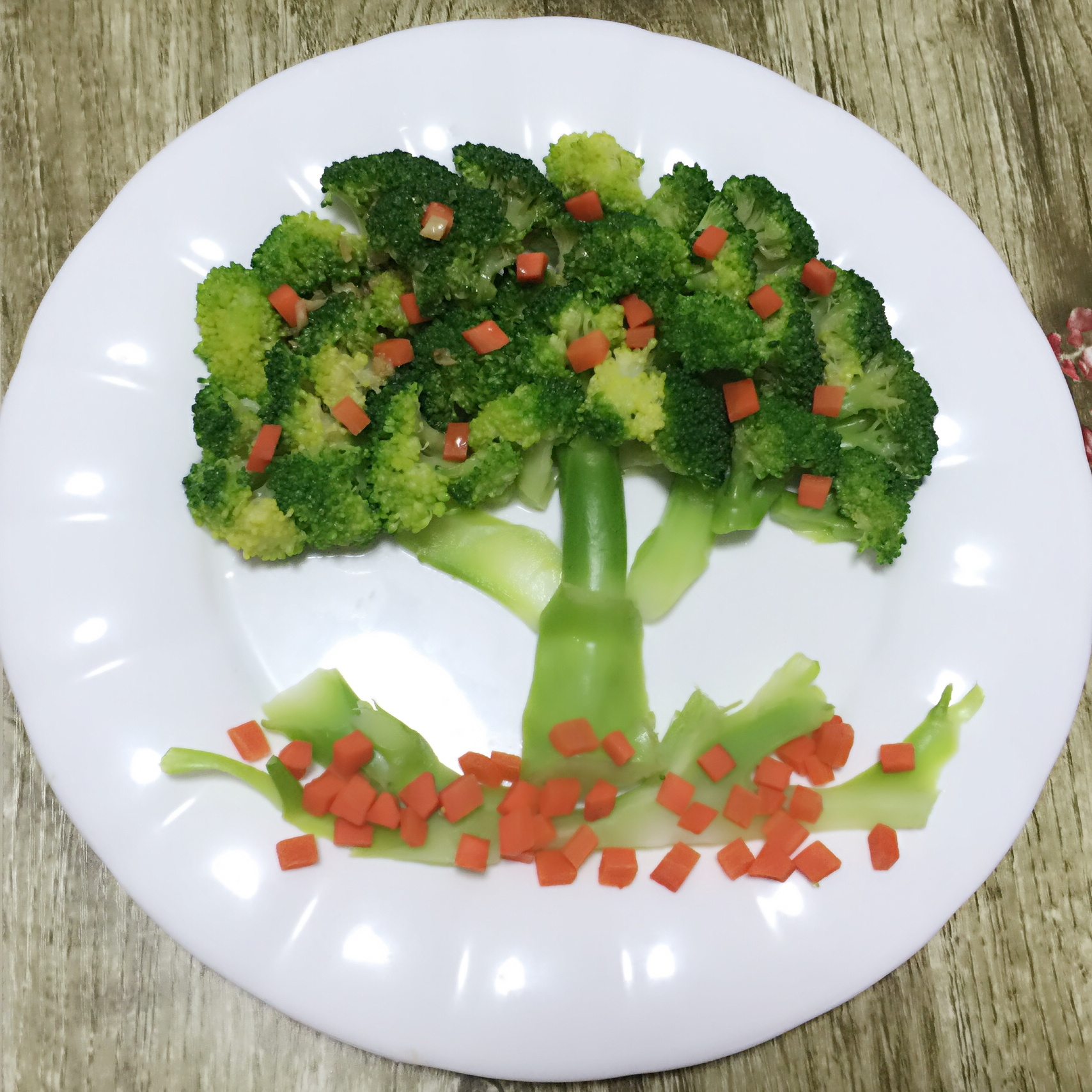 蓝鱼児做的大树西兰花