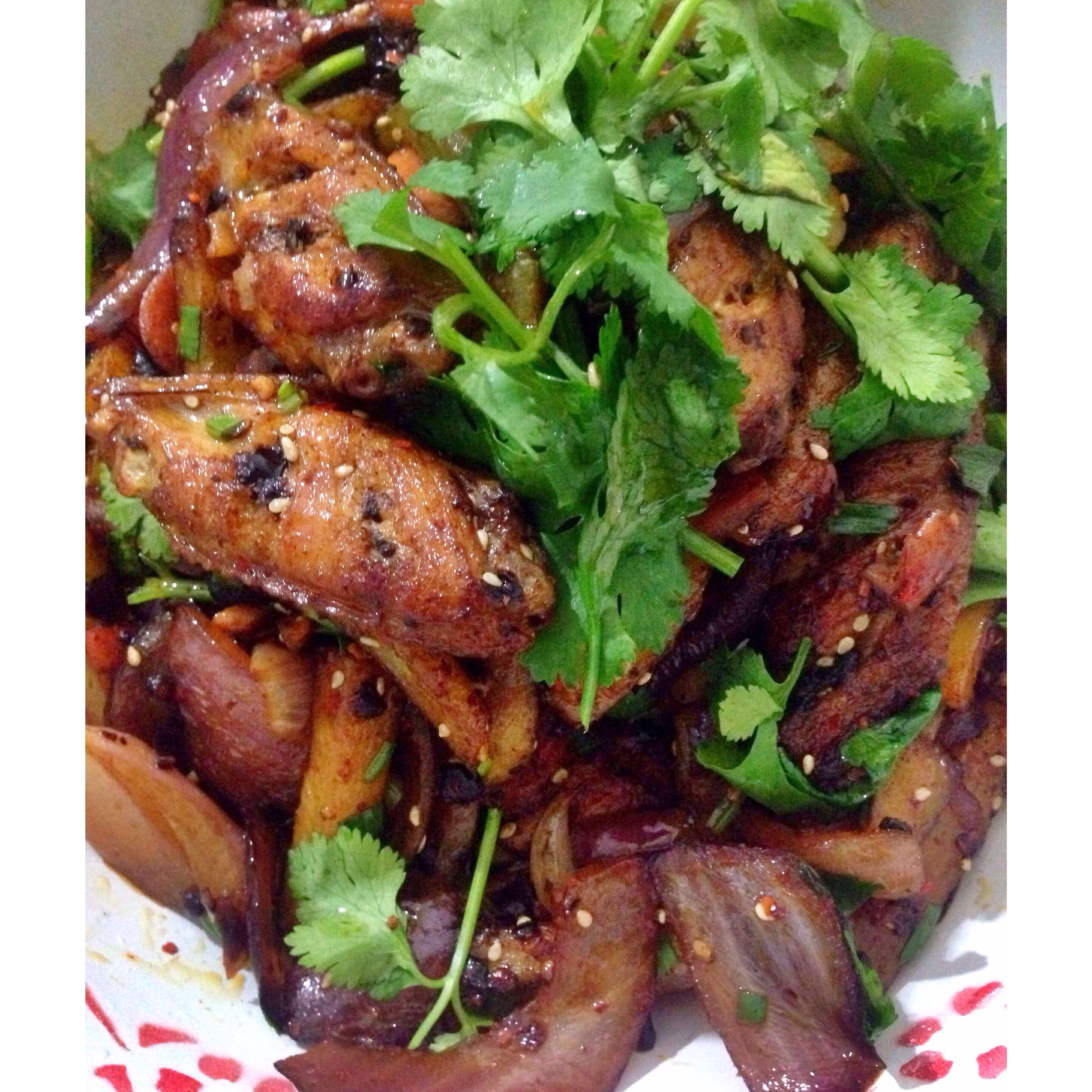 正宗的四川香辣干锅鸡翅