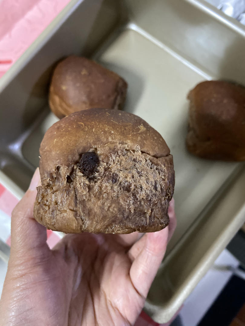 双重巧克力爆浆小餐包