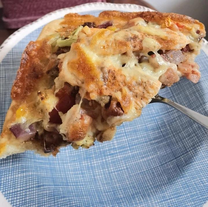 方形新奥尔良鸡肉披萨🍕拯救不想洗硅胶刷的你