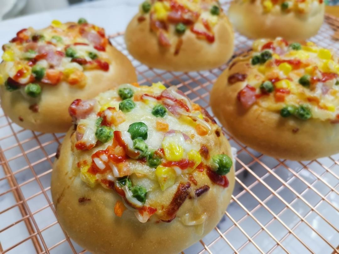 【香葱火腿肉松面包】又是超经典的一款包了！