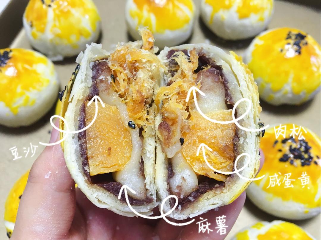 ㊙️网红麻薯肉松蛋黄酥🔥，好吃到爆‼️