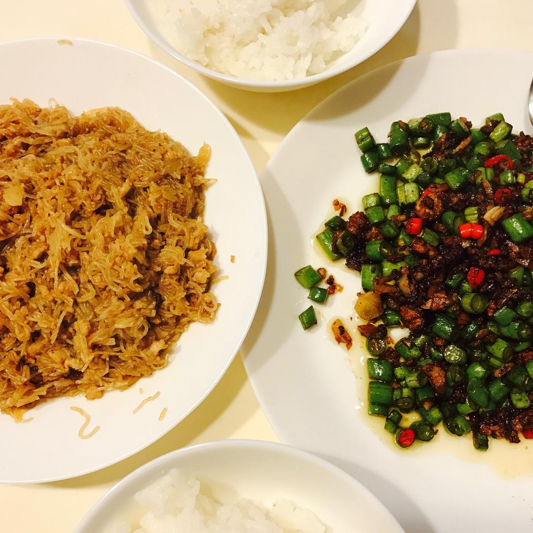 肉末炒粉丝