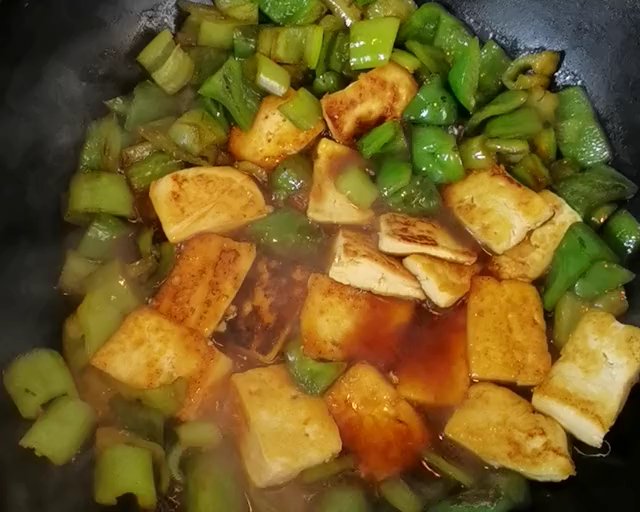 低脂少油版：下饭煎豆腐的做法 步骤5