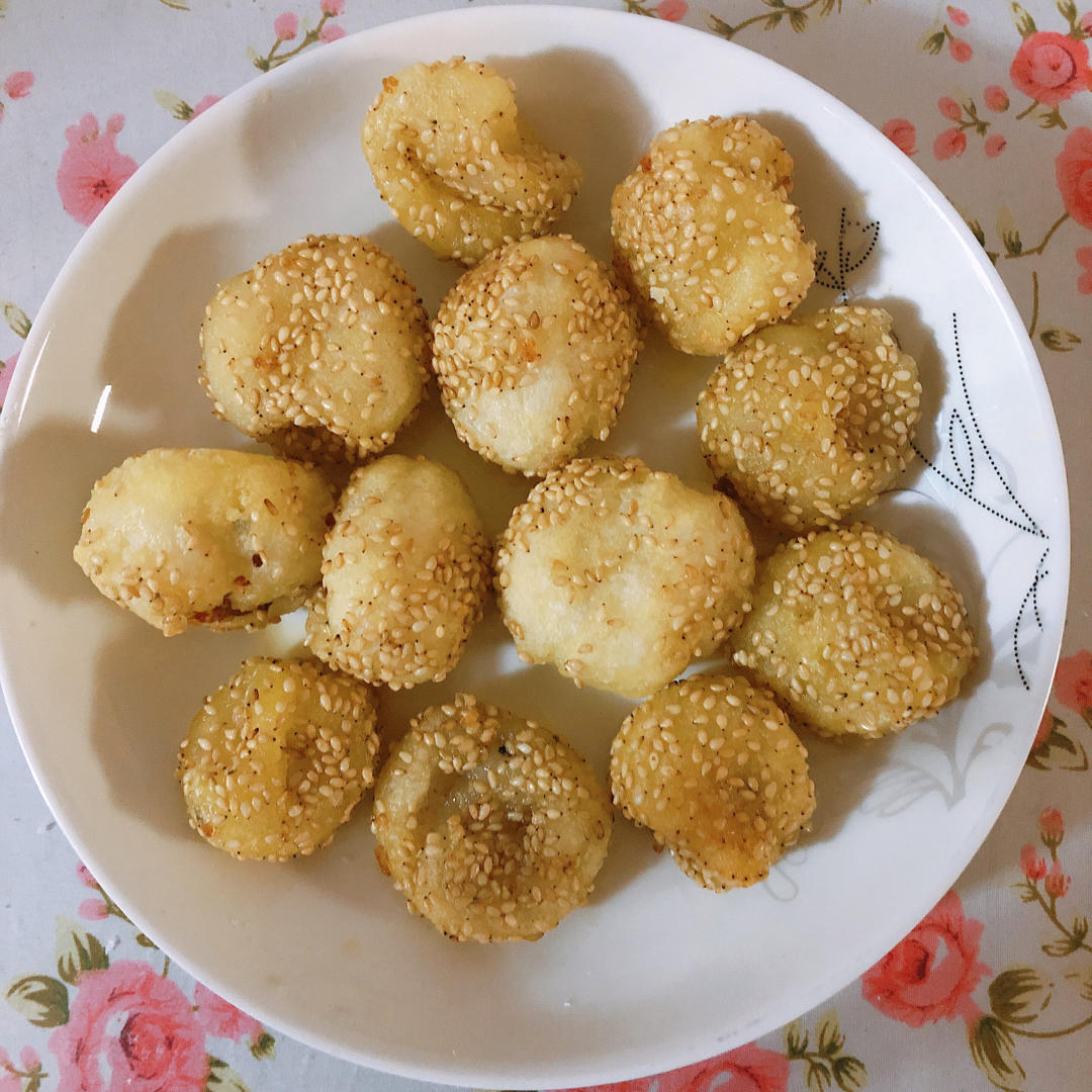 空心芝麻球简易做法