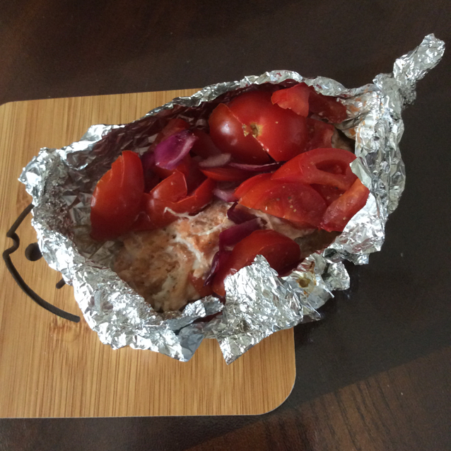 锡纸烤三文鱼  （Salmon Baked in Foil）