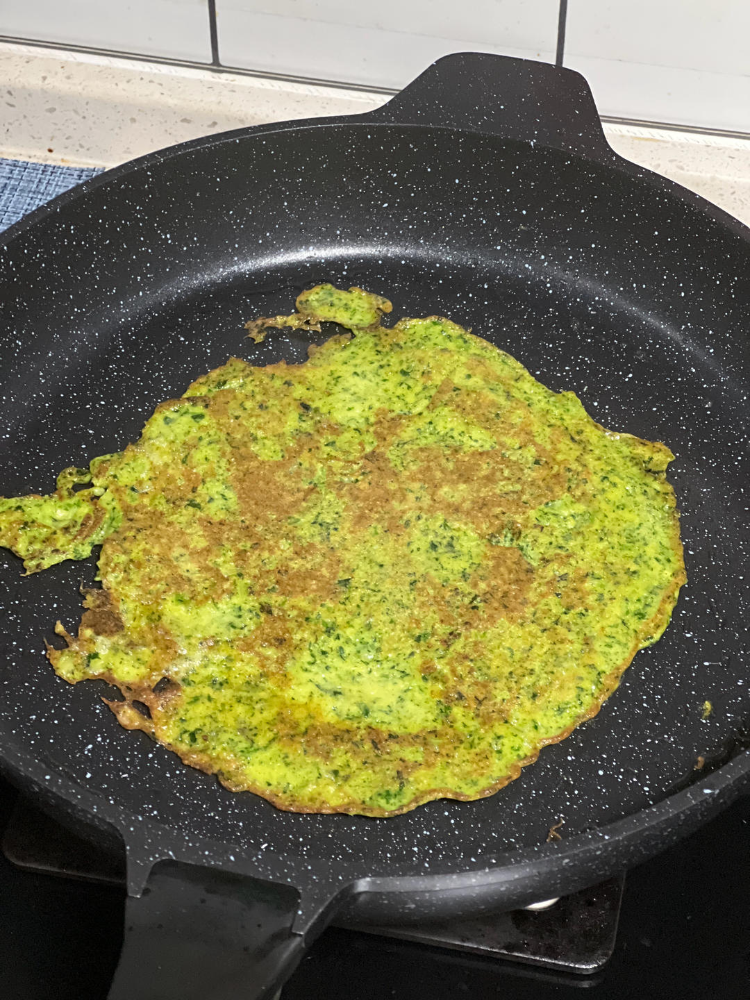 软糯菠菜鸡蛋饼——特别适合不爱吃菜的孩子