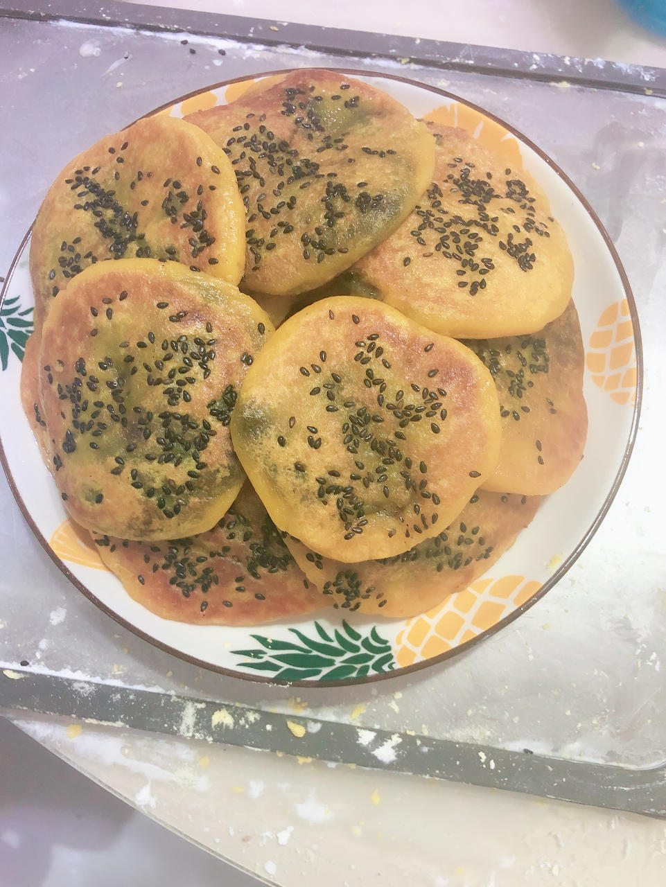 南瓜豆沙饼