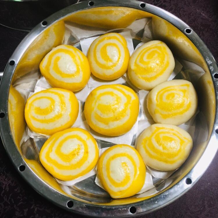 南瓜双色刀切小馒头