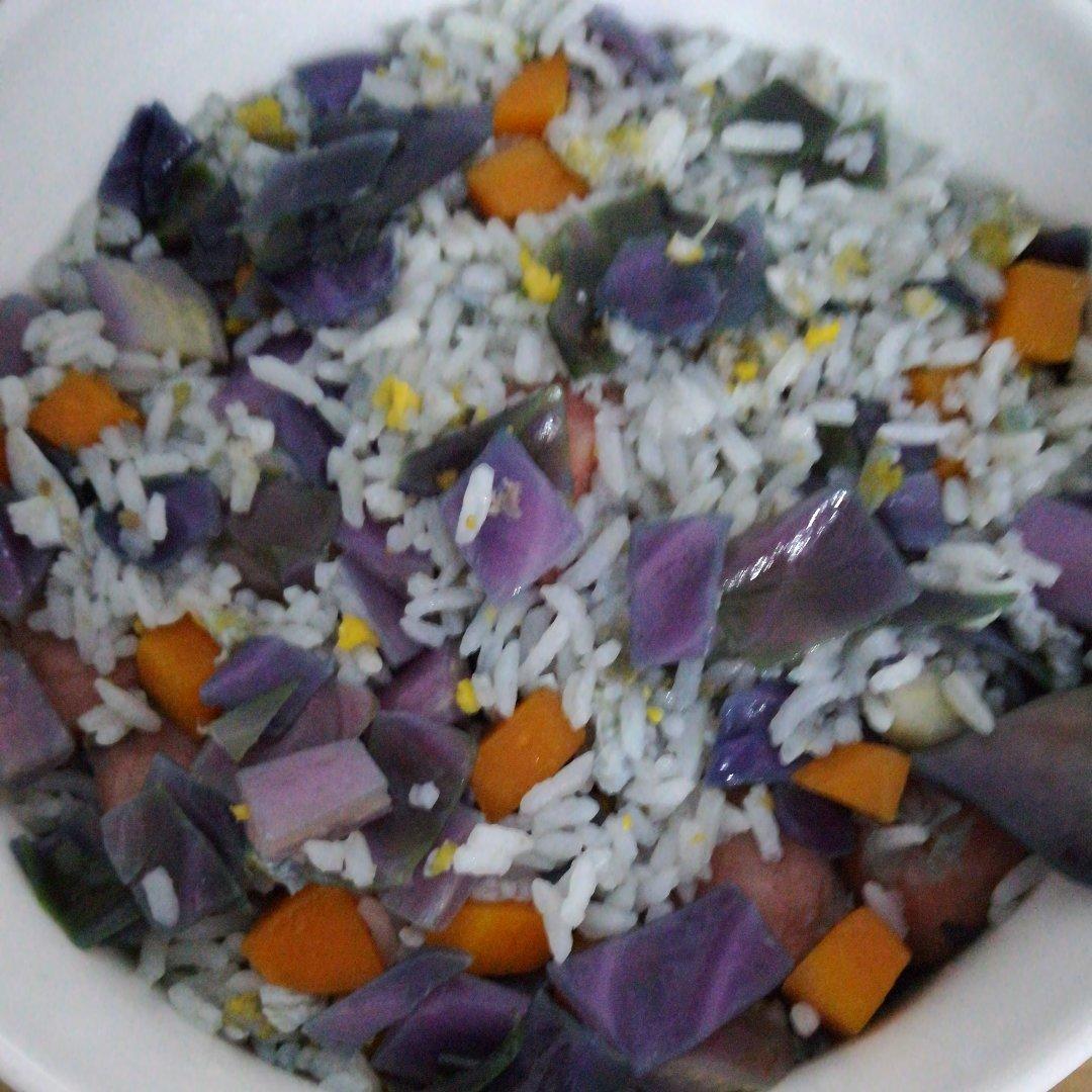 紫甘蓝炒饭