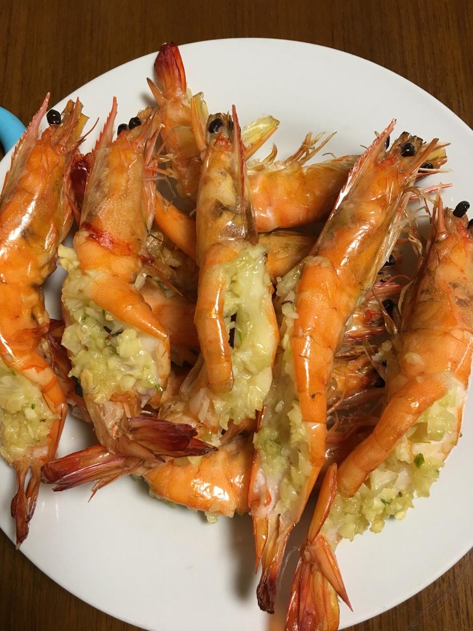 蝶-10做的黑胡椒烤大虾(烤箱)