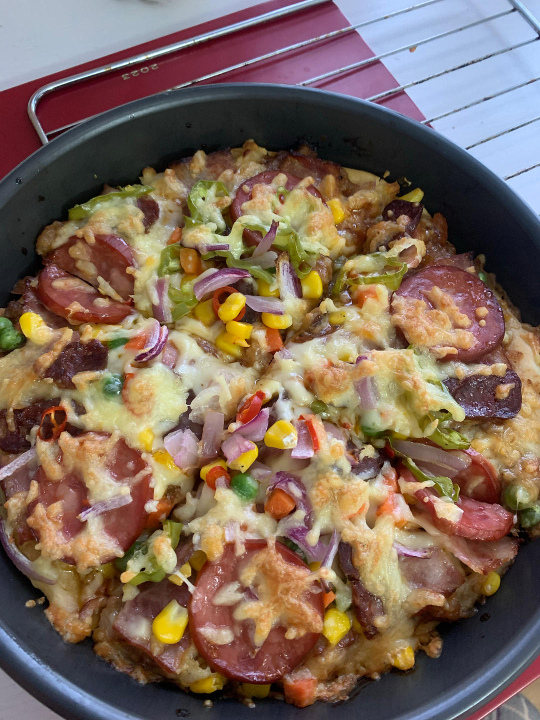 在家做披萨🍕做法超简单，保证你一学就会🙊🙊