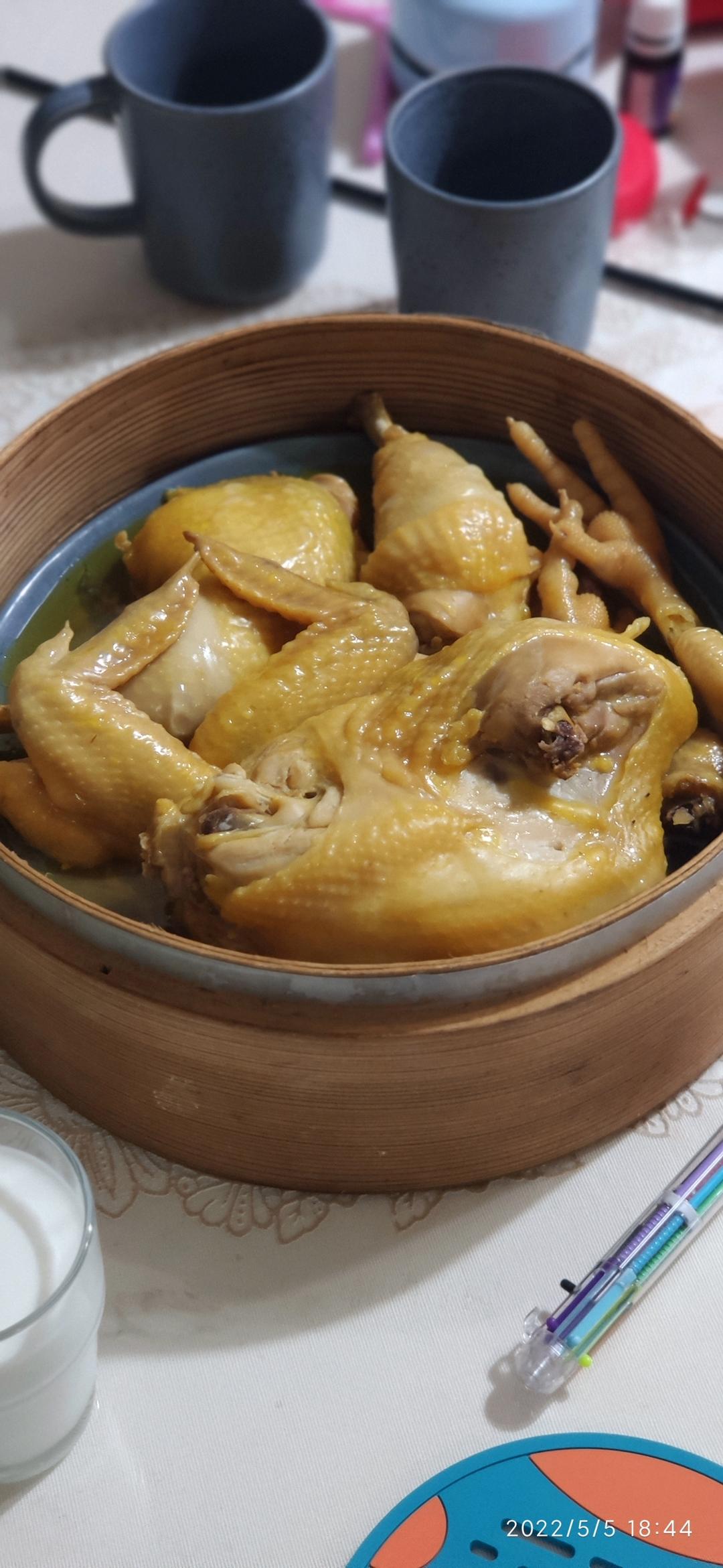 不用盐焗粉做出【独门盐焗鸡蒸鸡】 皮弹肉嫩好评超多