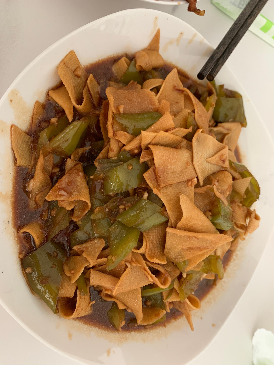 不用厨艺的尖椒干豆腐