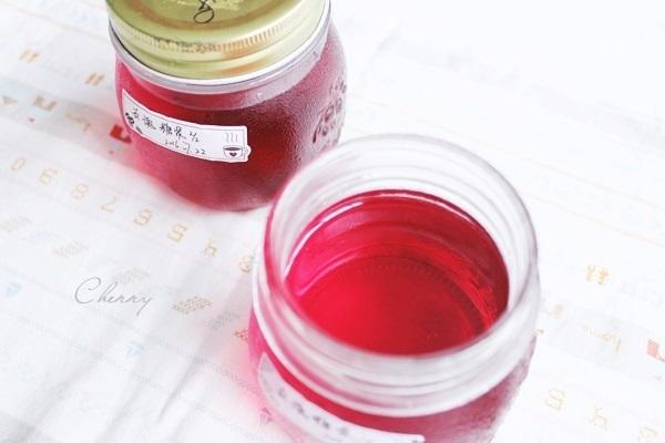 玫瑰洛神花糖浆