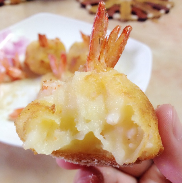 土豆泥鲜虾球