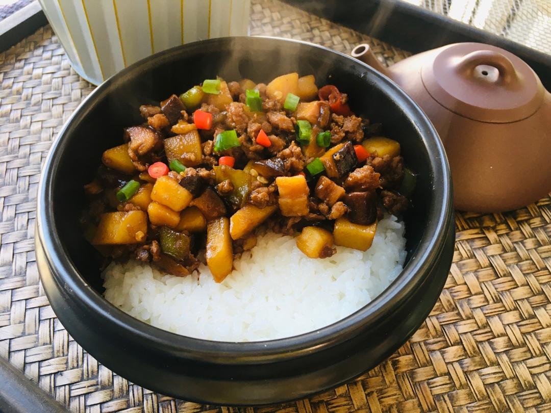 ㊙️香菇土豆肉沫拌饭❗️比外卖还好吃