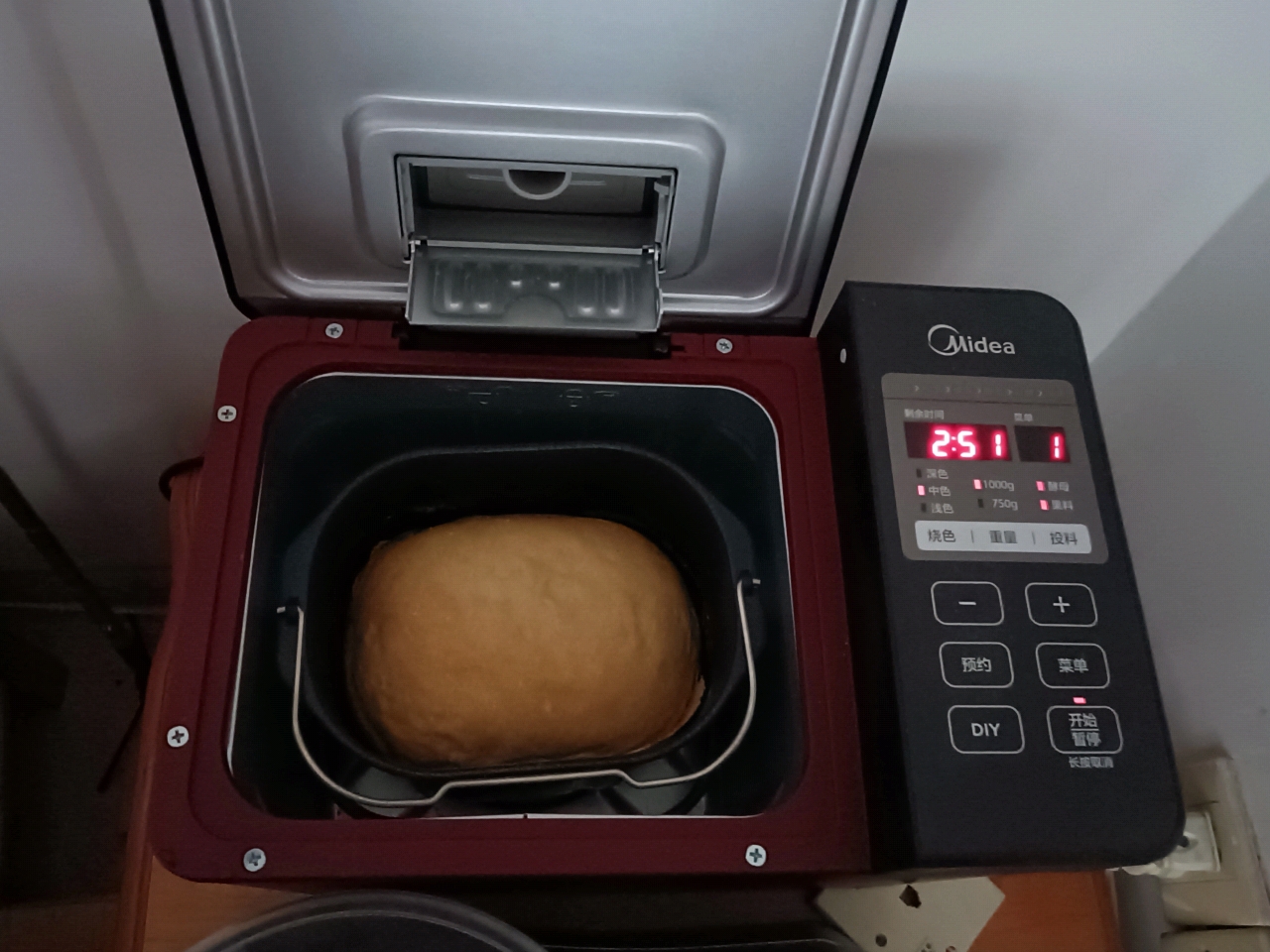 美的面包机做面包
