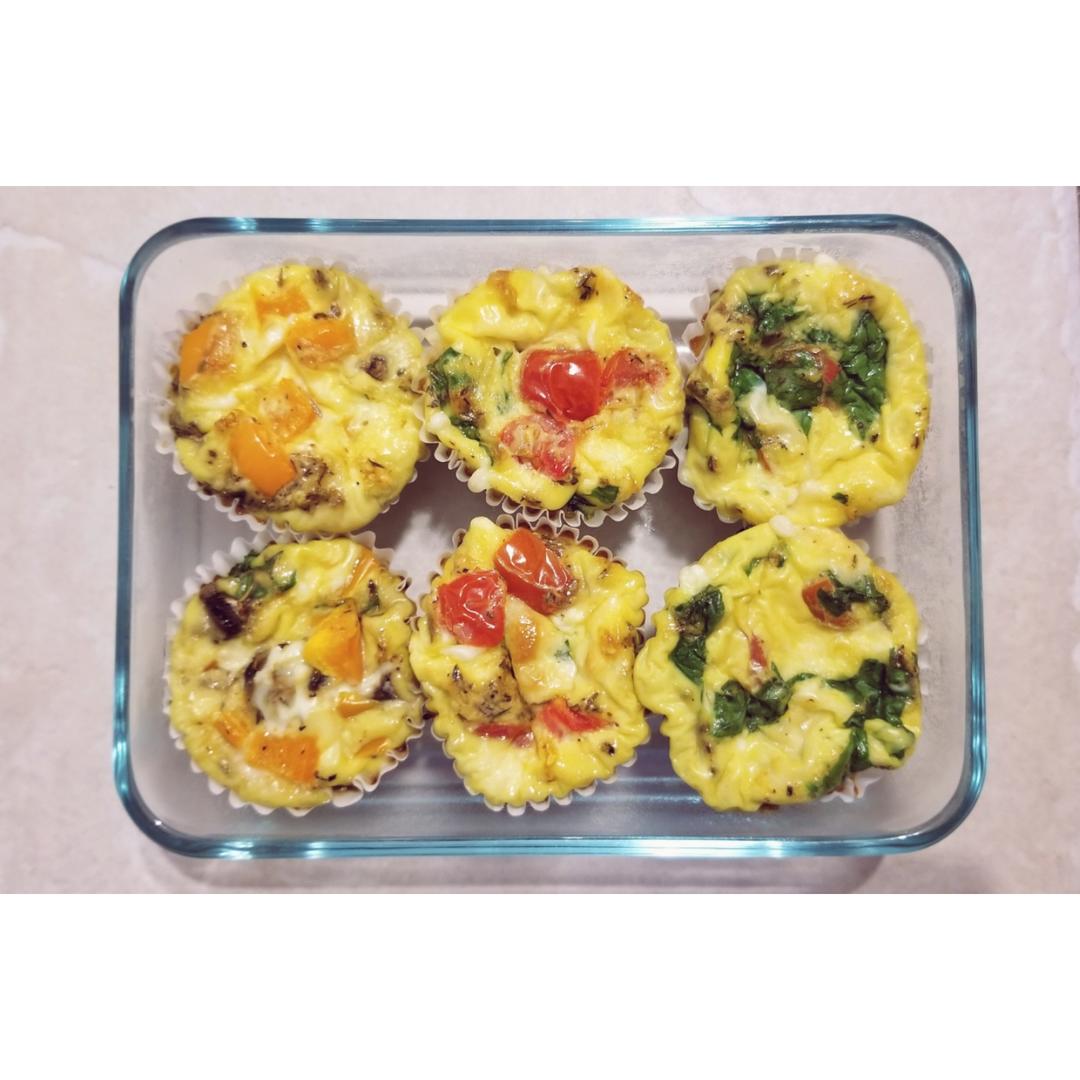鸡蛋蔬菜麦芬 Low Carb Egg Muffin (Paleo+Gluten Free)