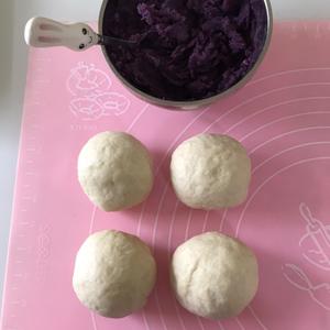 紫薯爱心面包（免揉）的做法 步骤4