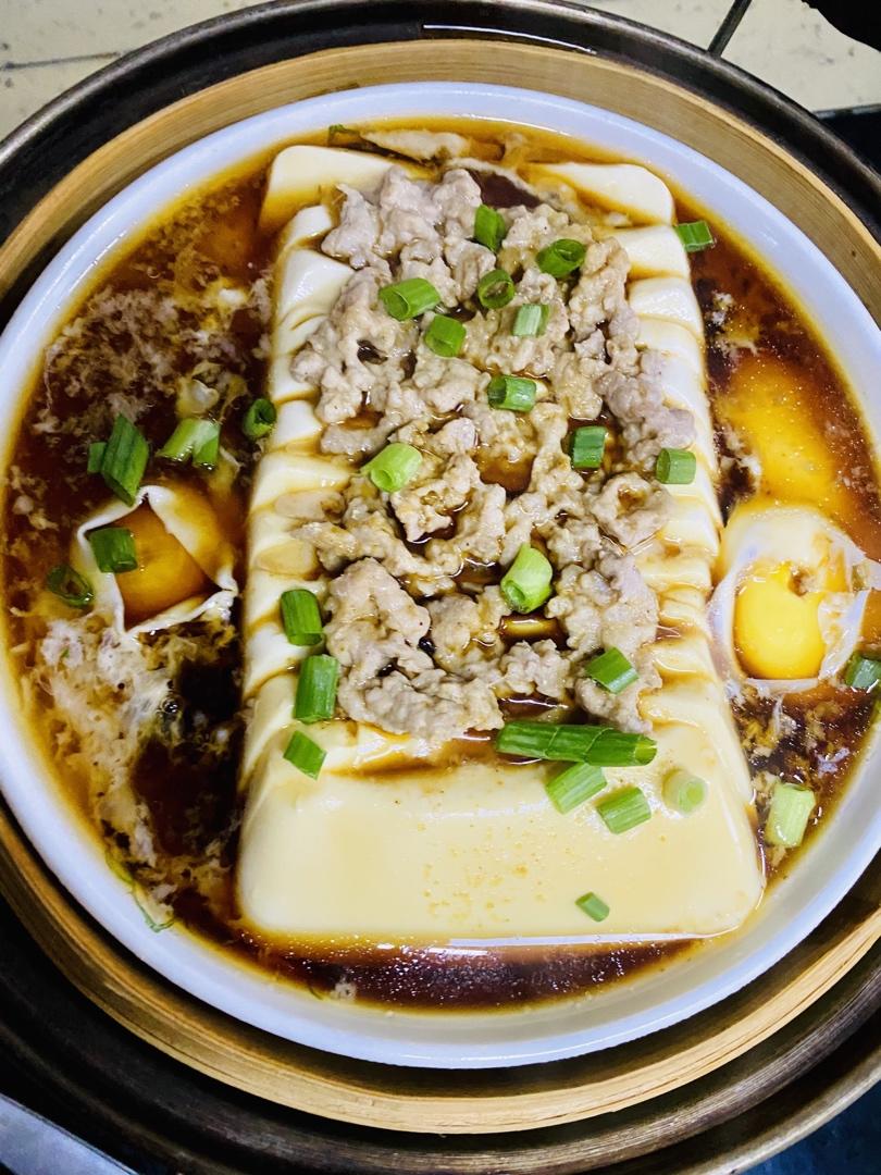 主君的太阳阳做的肉末蒸内酯豆腐