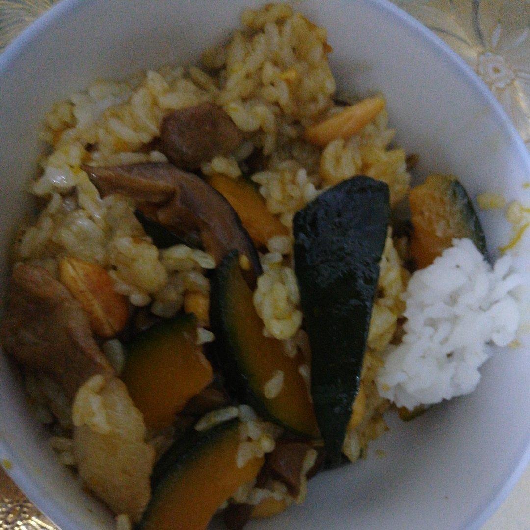 美味到不行的南瓜饭