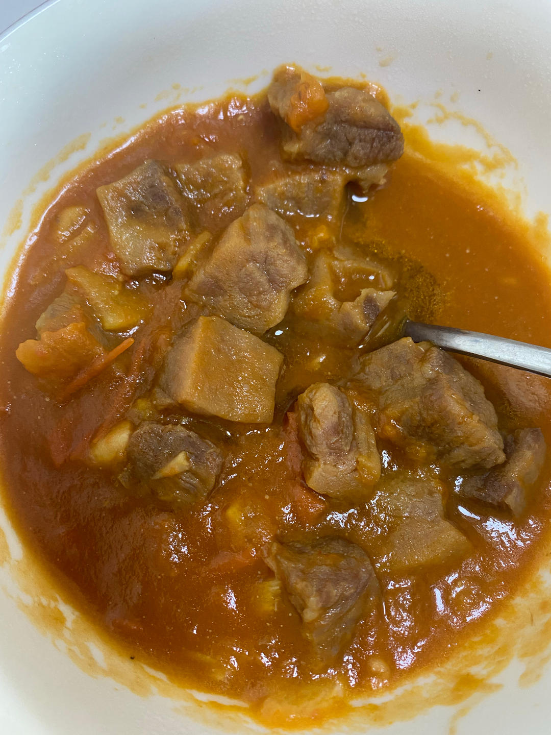 上脑牛肉粒番茄煲