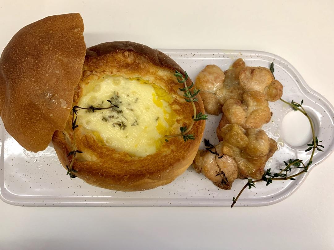 天然酵种全麦乡村咖喱面包碗
