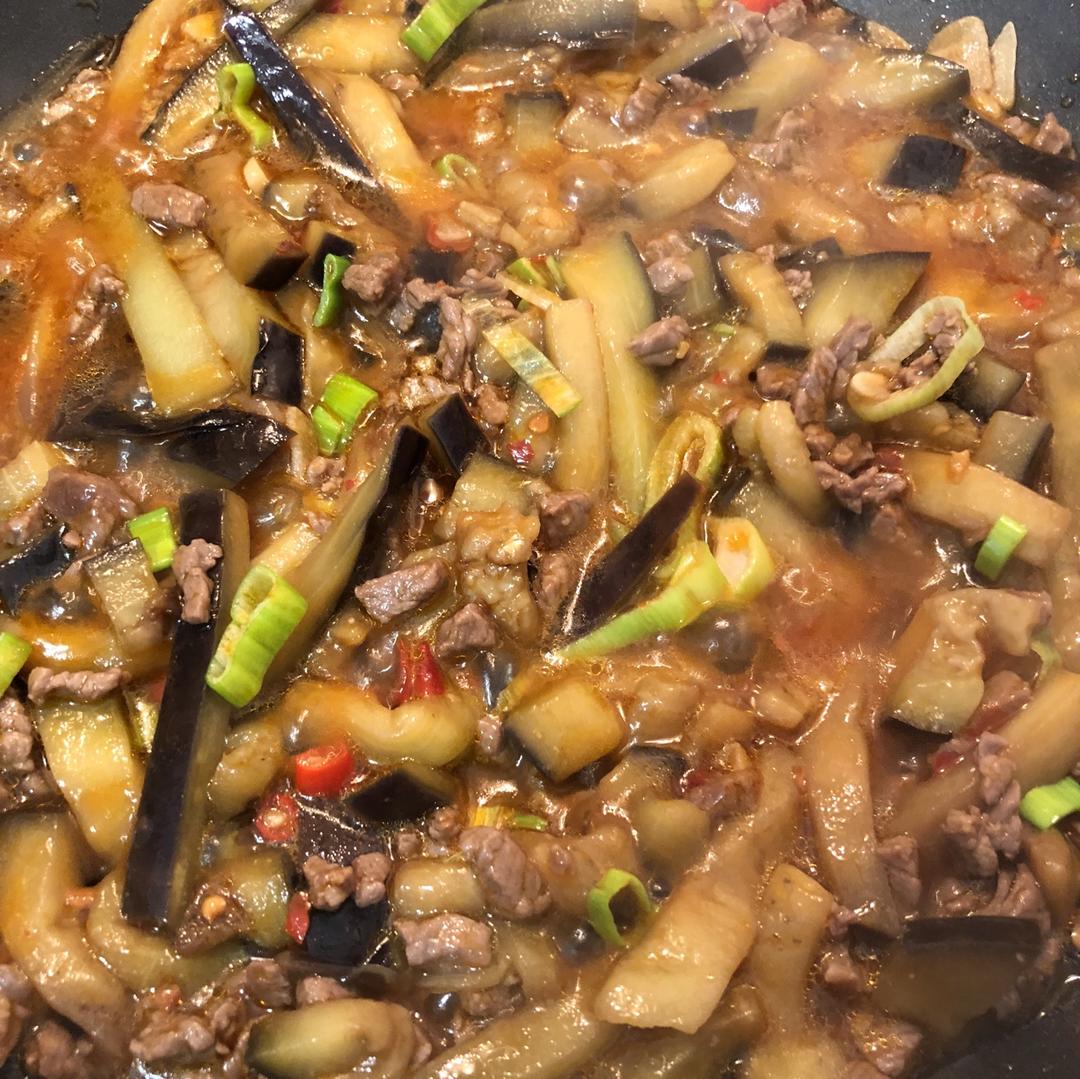 红烧肉沫茄子