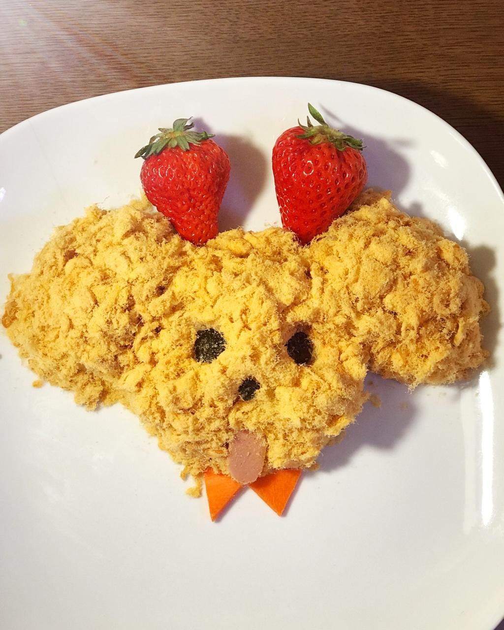 哄娃人气早餐【咸蛋黄肉松饭团】泰迪版-每天都是六一节