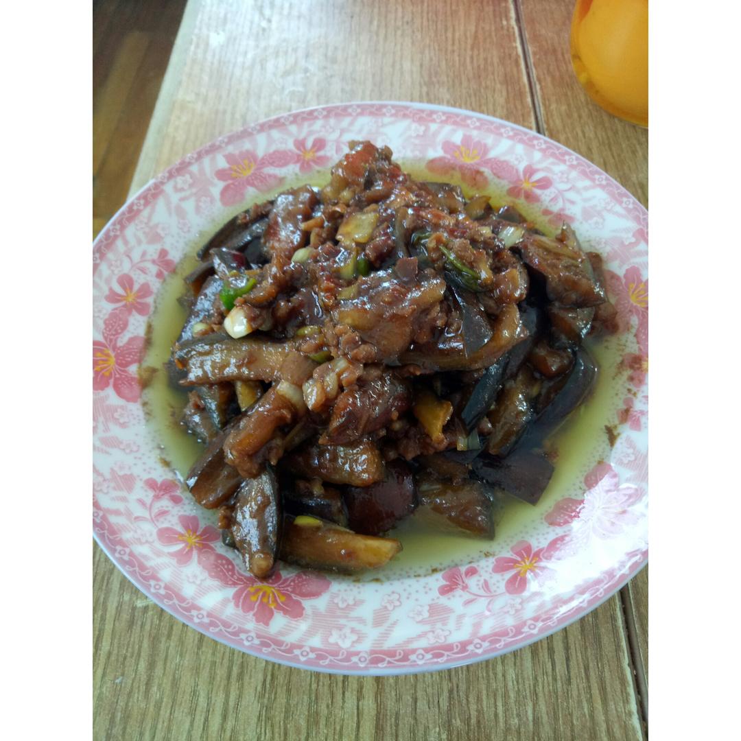红烧肉沫茄子