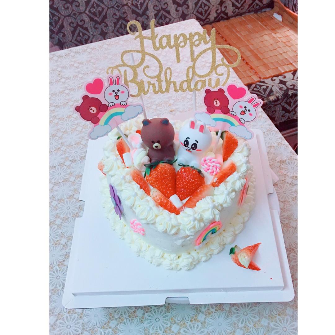 6寸心形生日蛋糕