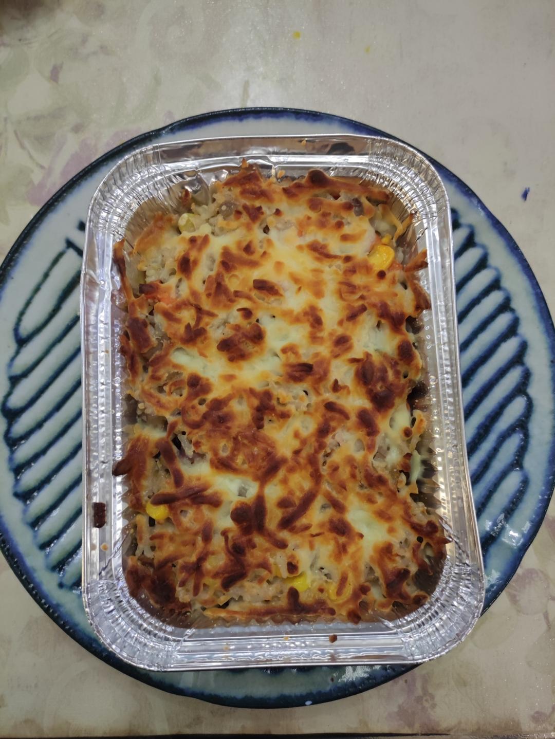 黑胡椒牛肉芝士焗饭～～营养健康，超级简单