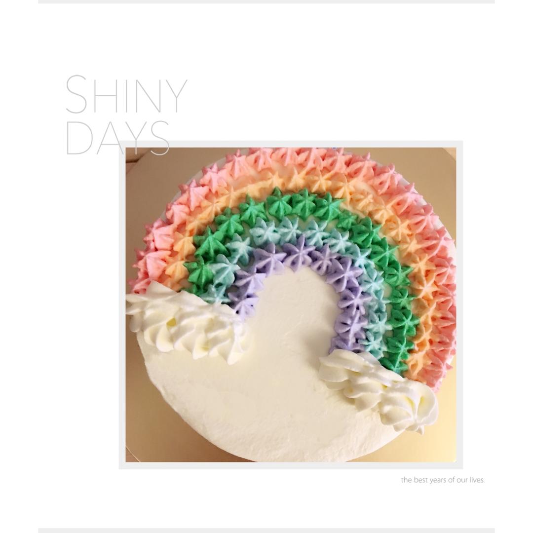 详细的裱花教程--彩虹蛋糕