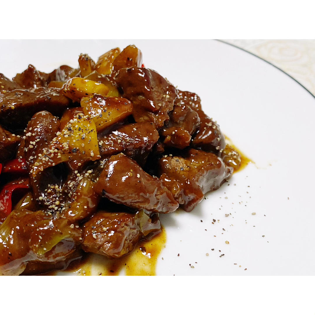 黑胡椒杏鲍菇牛肉粒