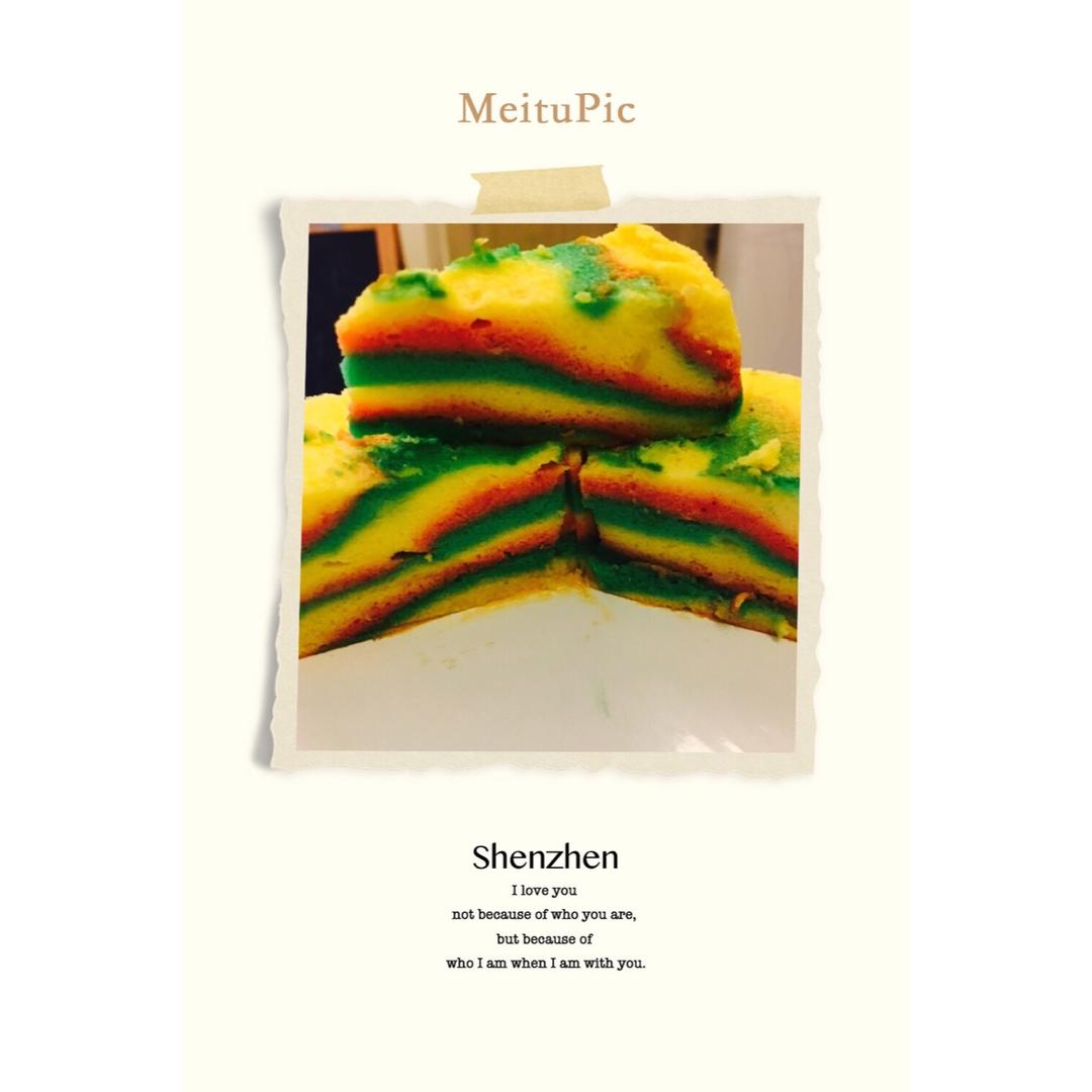 “老公”炫彩戚风蛋糕