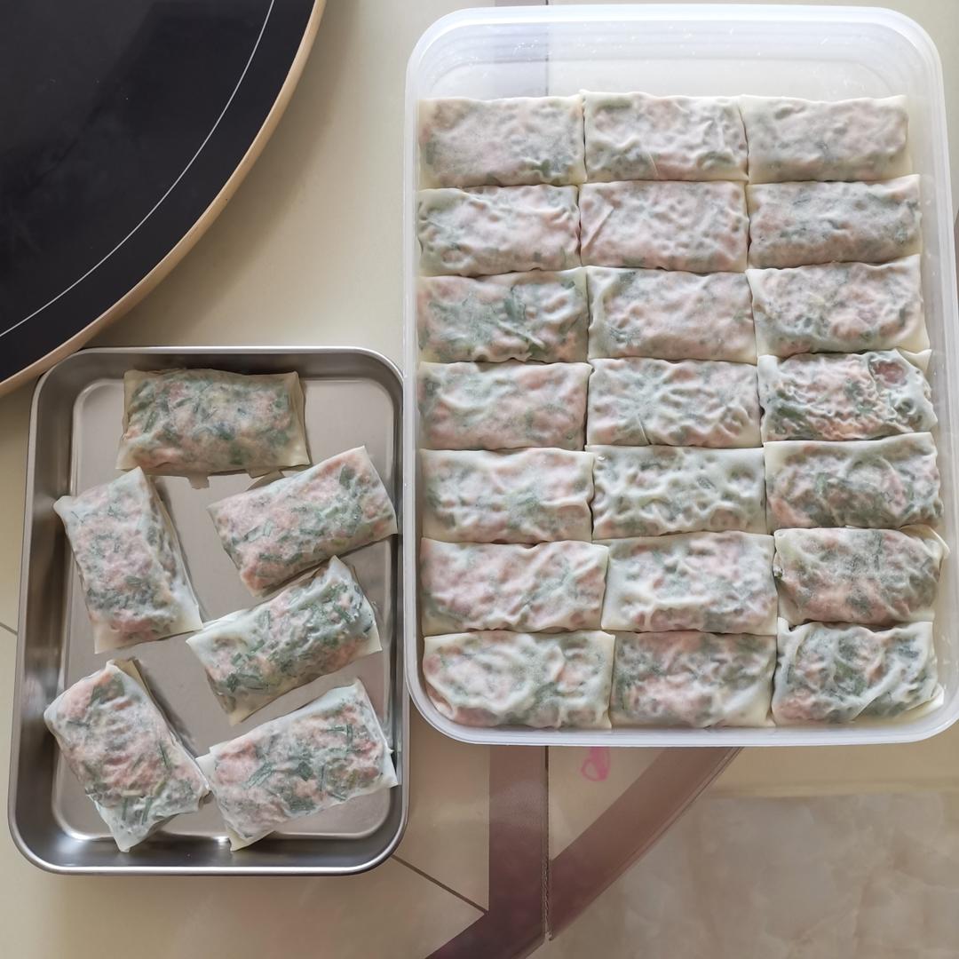 香煎韭菜春卷