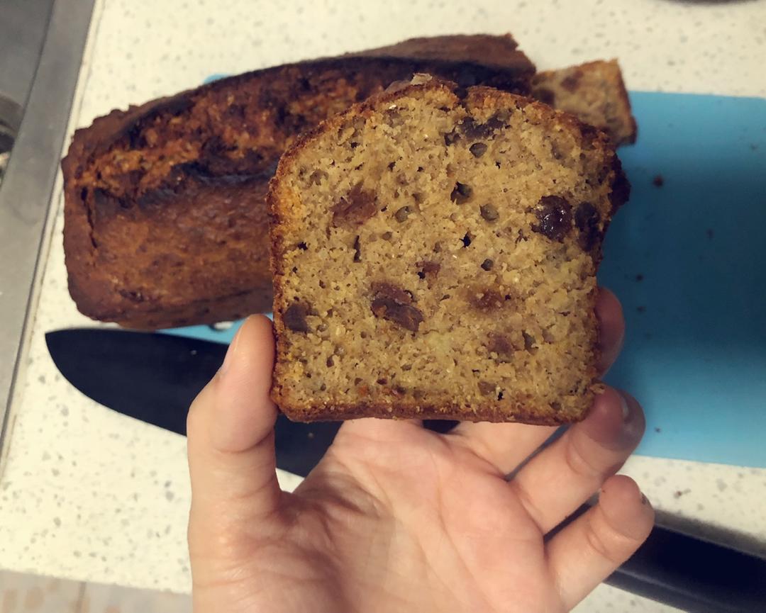 100%全谷物香蕉快手面包丨健康·烘焙