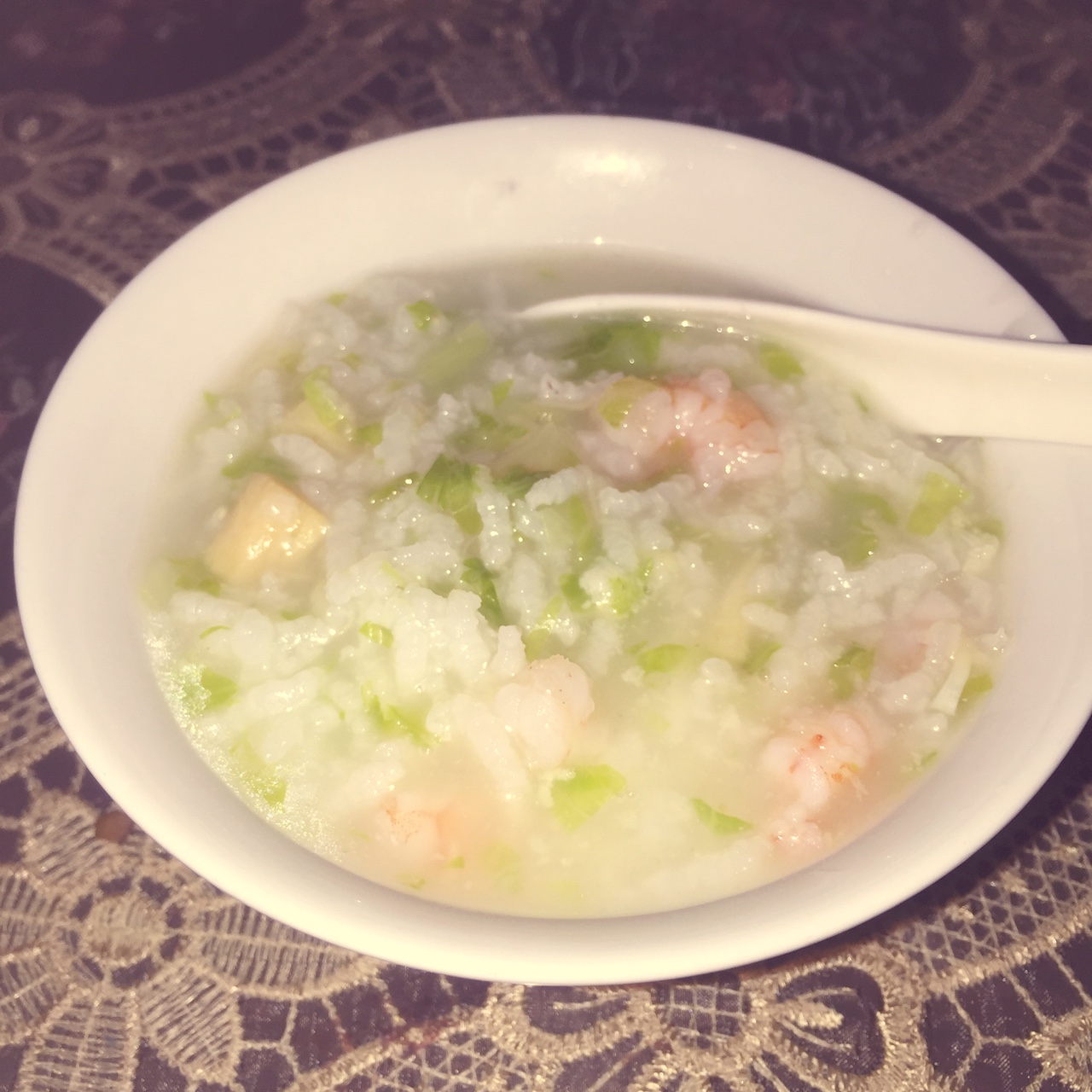 鲜虾干贝粥