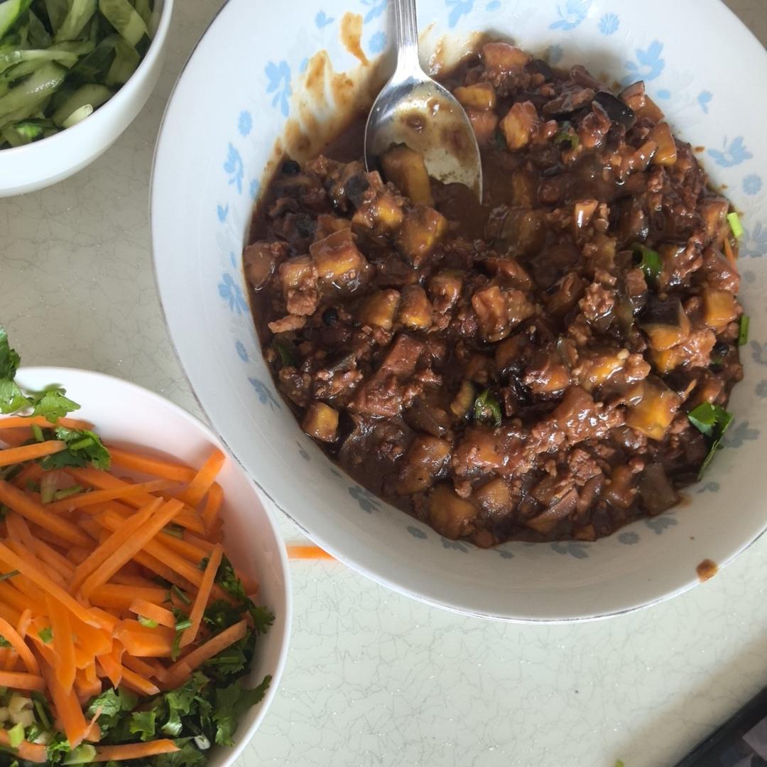 家常炸酱面的肉沫茄子酱
