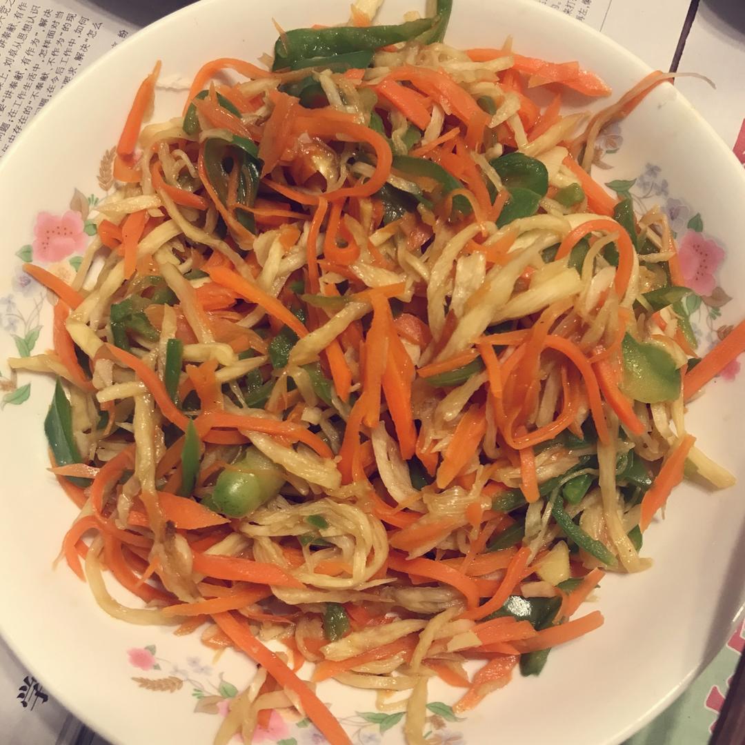 茭白炒三丝