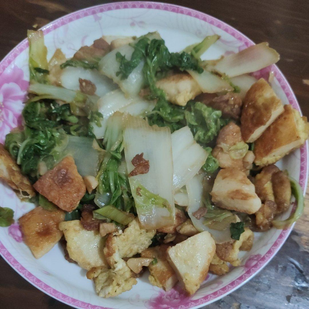 比肉都好吃的小白菜炒豆腐