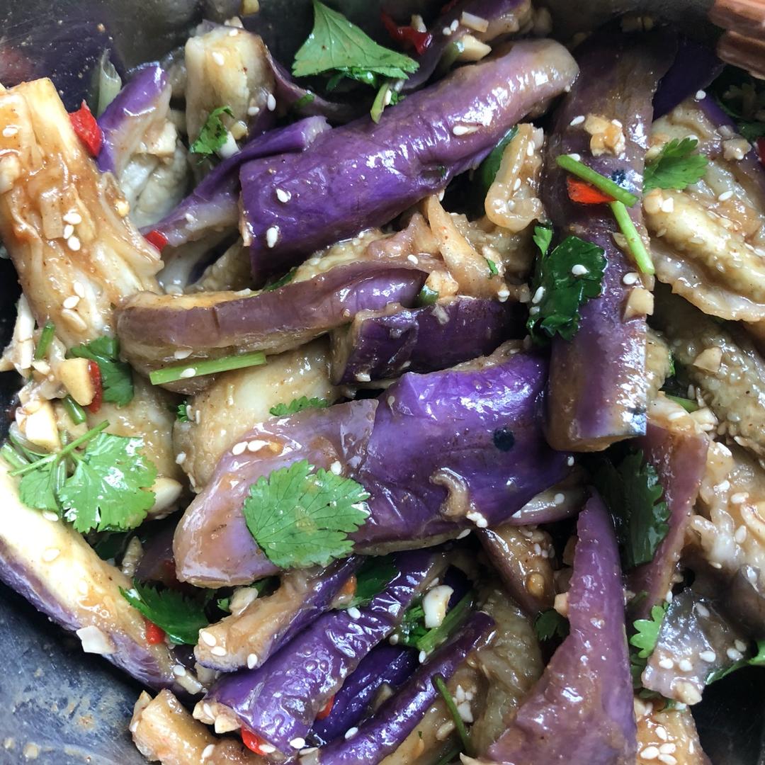 手撕茄子，简单拌一下比炒的还有味儿~