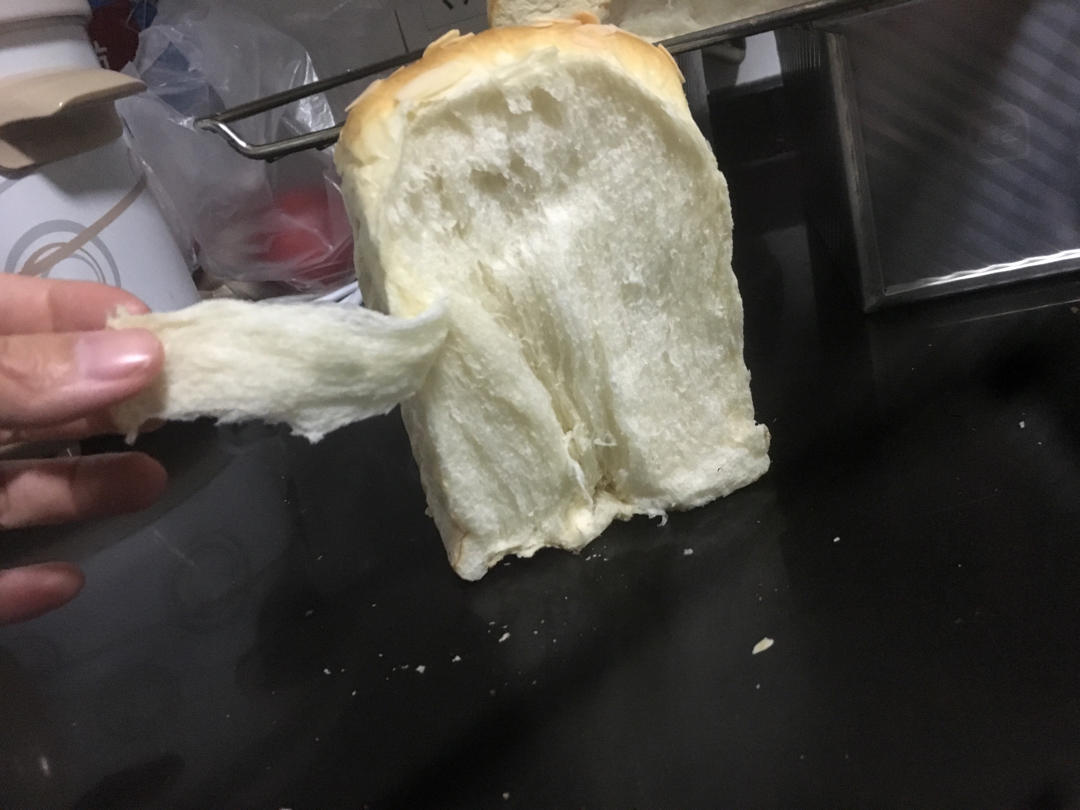 夺命软吐司(๑´ڡ`๑)超软拉丝极速方便的一次发酵吐司