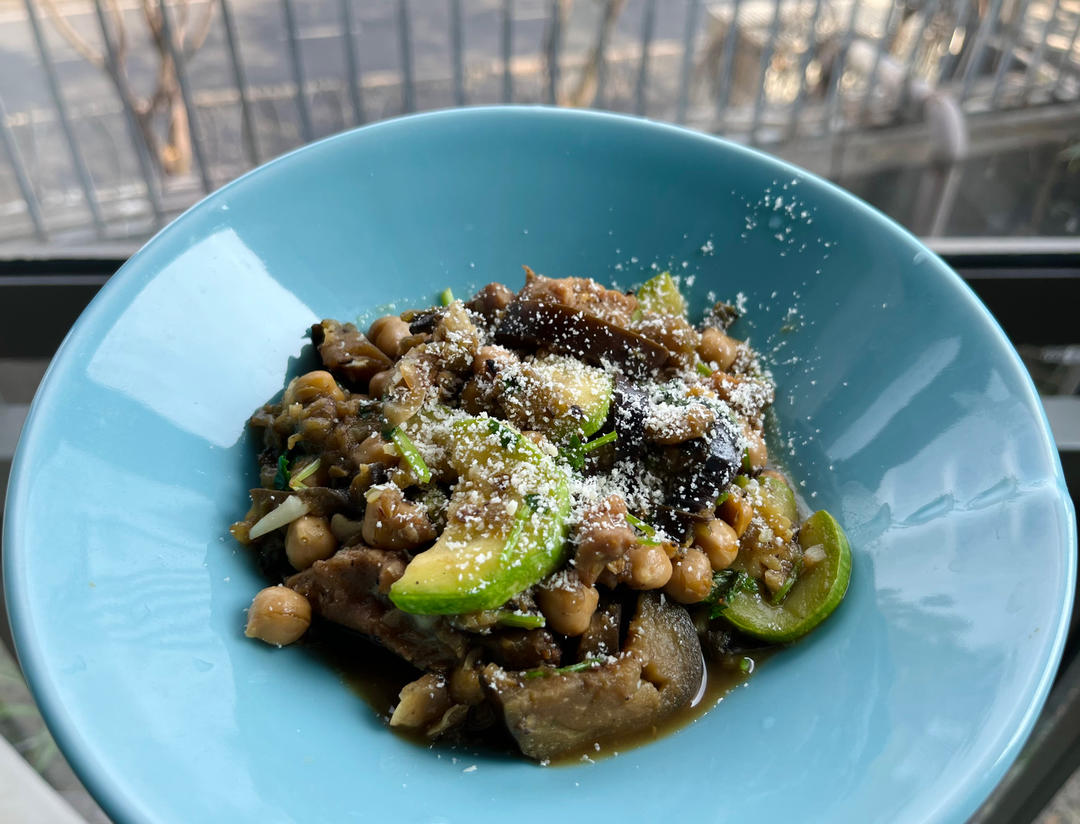 【健康三餐】鹰嘴豆鸡胸茄子饭