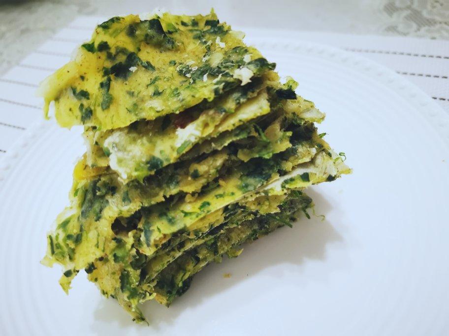 菠菜鸡蛋饼