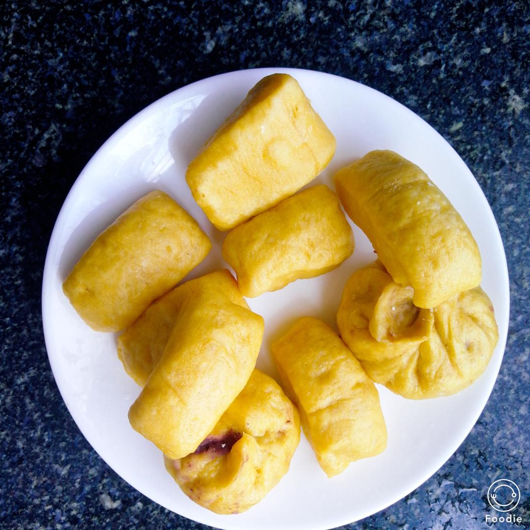 全麦系列之南瓜豆沙馒头