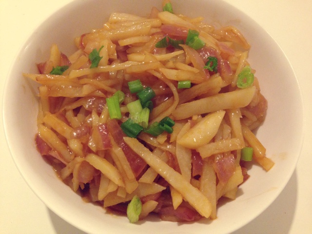 土豆丝炒紫洋葱