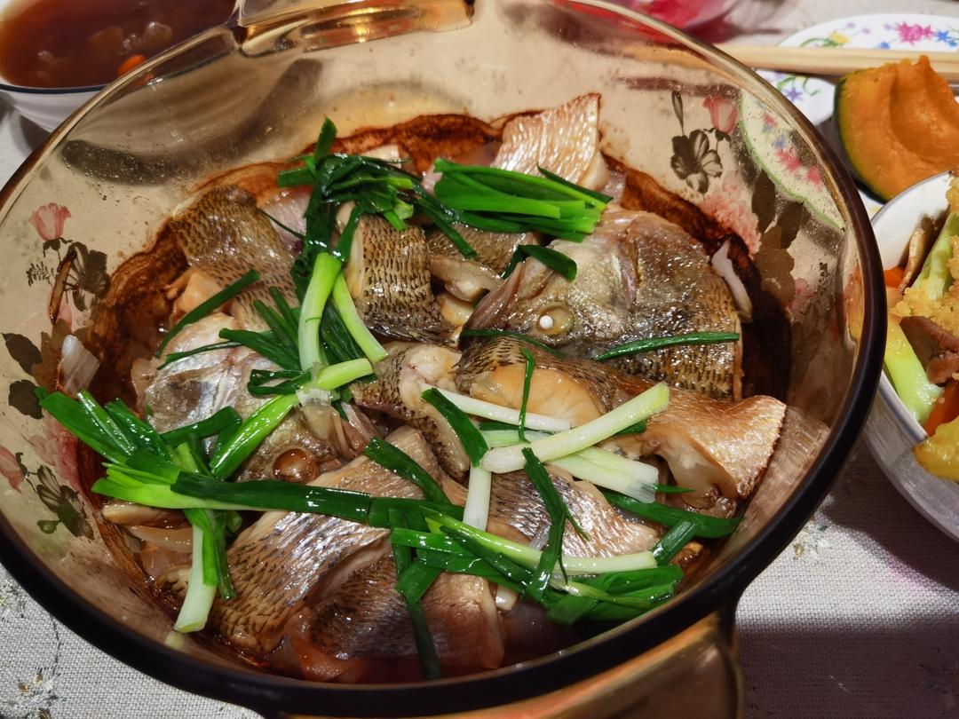 葱香焗鲈鱼