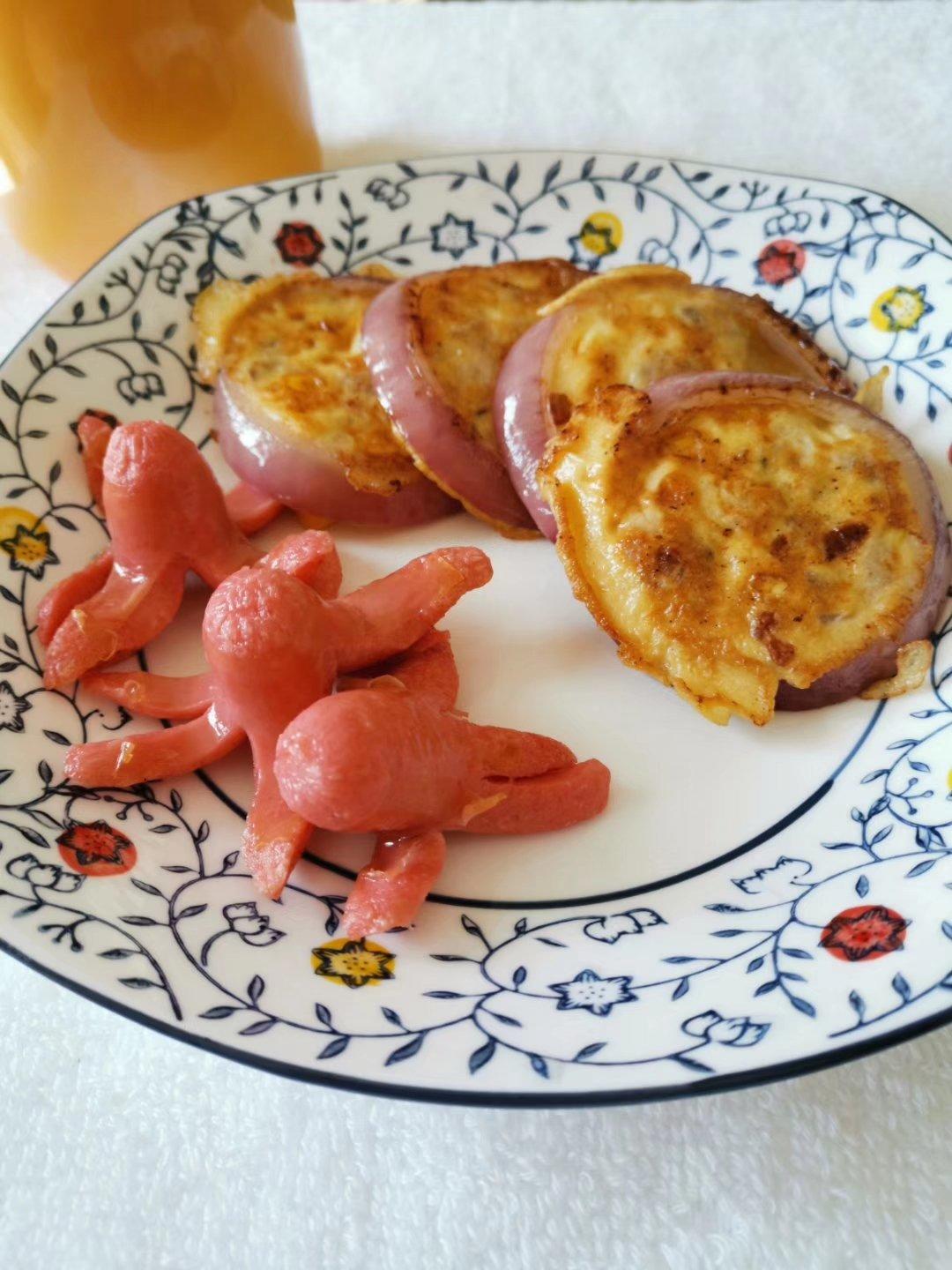 洋葱圈蛋饼